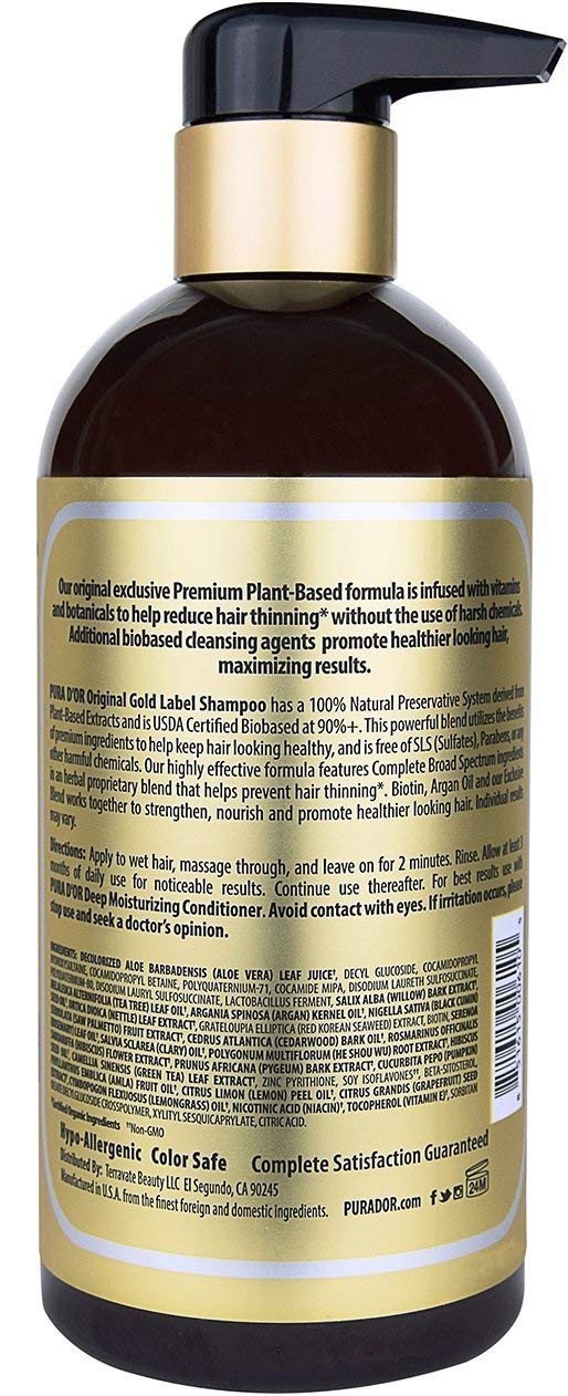 Anti-Thinning Shampoo & Deep Moisturizing Conditioner Set PURA D'OR - HaiRegrow