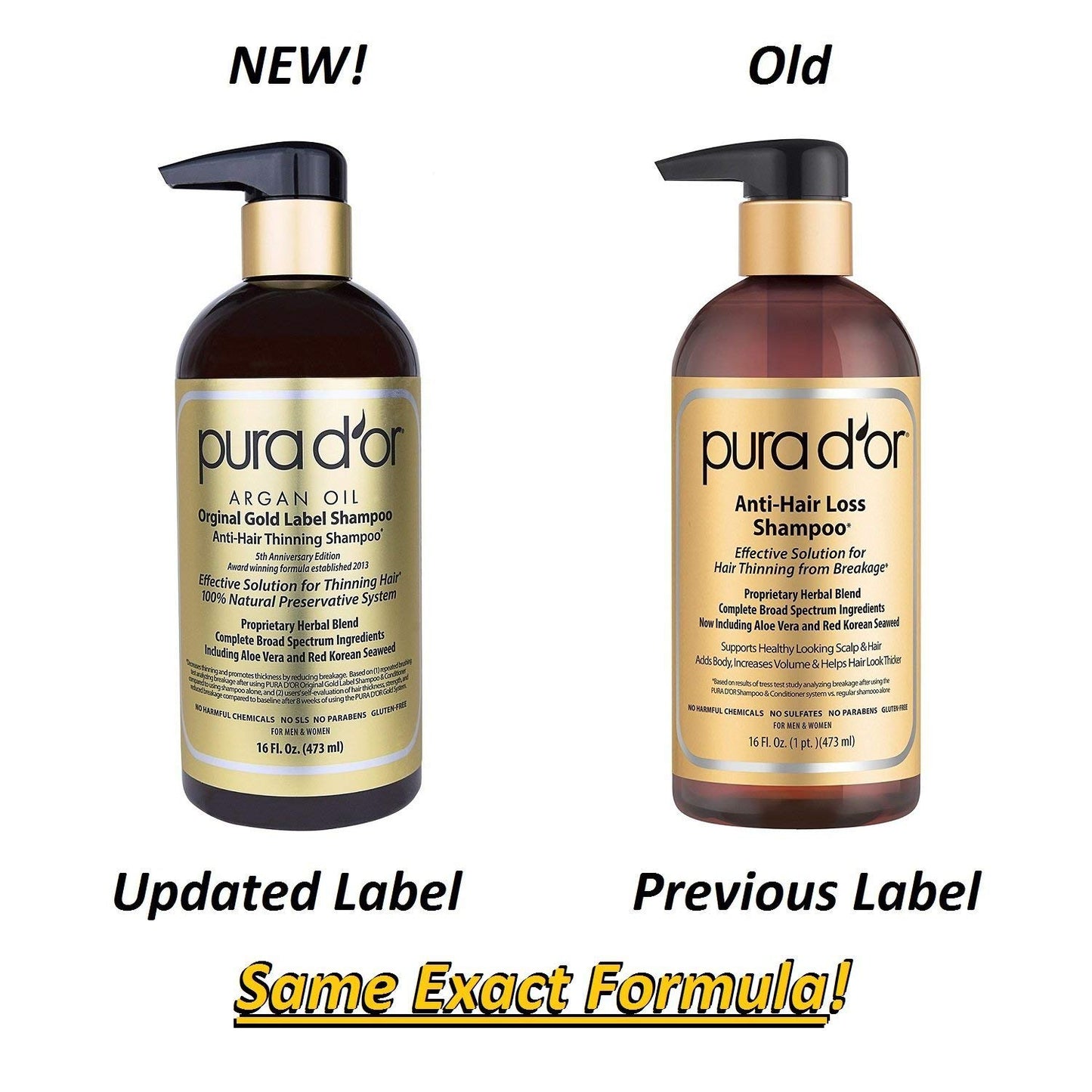 Anti-Thinning Shampoo & Deep Moisturizing Conditioner Set PURA D'OR - HaiRegrow