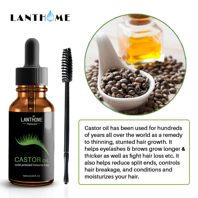 Castor Oil for Eyelash Growth Lanthome - HaiRegrow