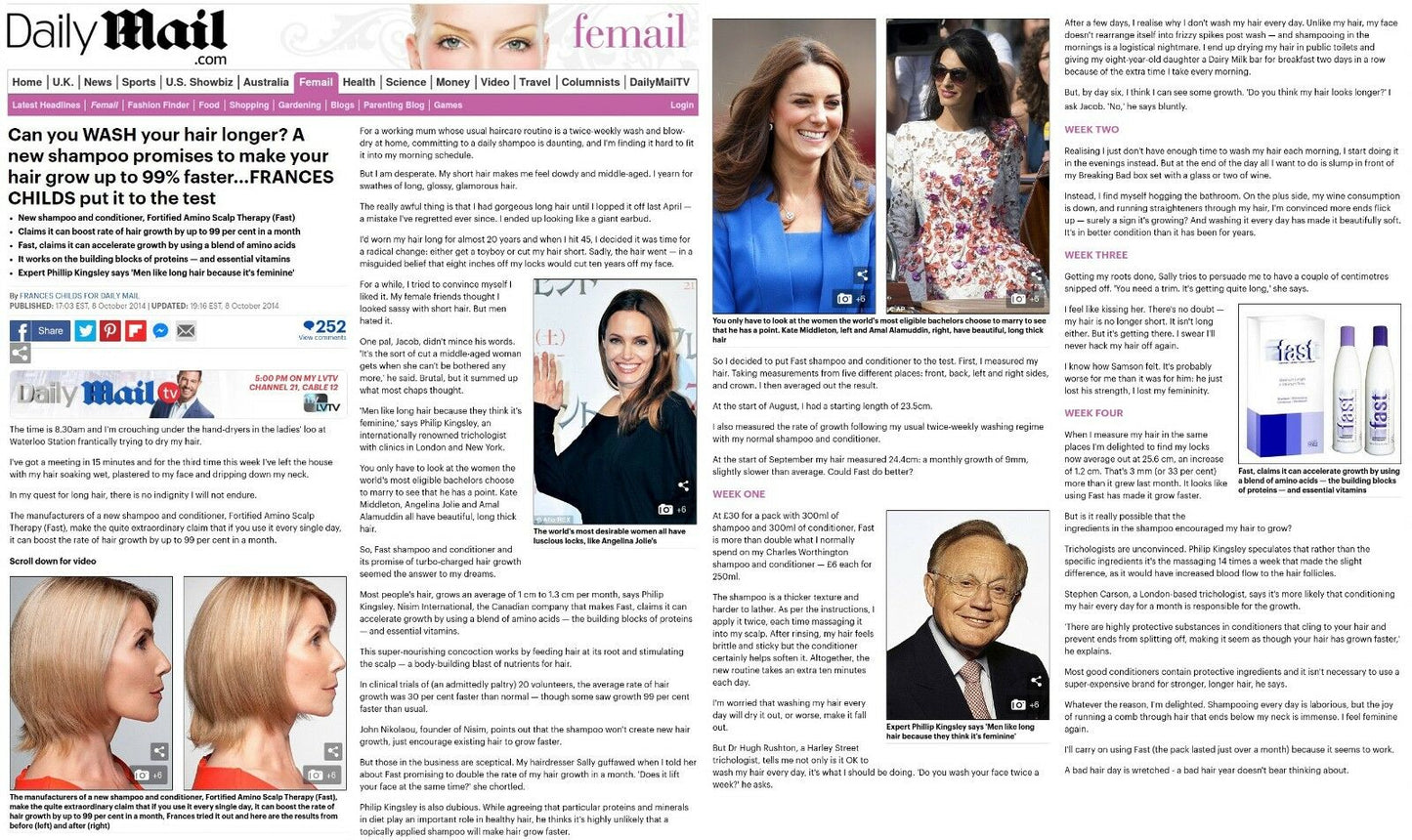 FAST Long Hair Grow Shampoo and Conditioner 300ML